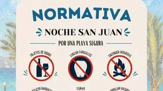 Ni fumar ni vapear ni hoguera en la playa del Albir de l'Alfàs la Noche de San Juan
