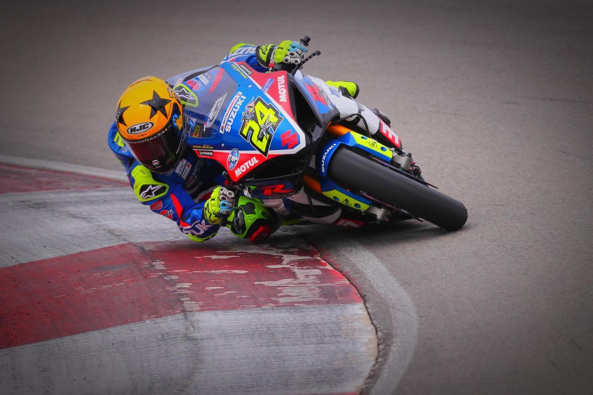 Toni Elias cuando competía en MotoAmerica