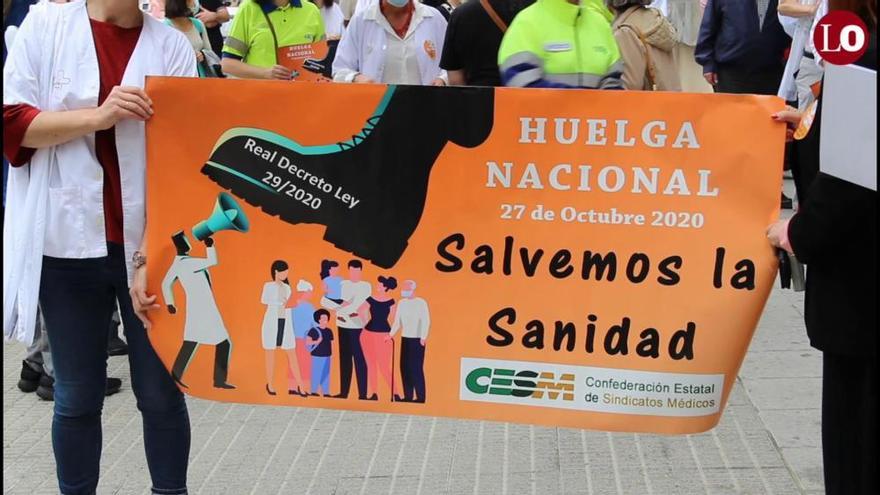 Protesta de los médicos de la Región contra los 'contratos low cost'
