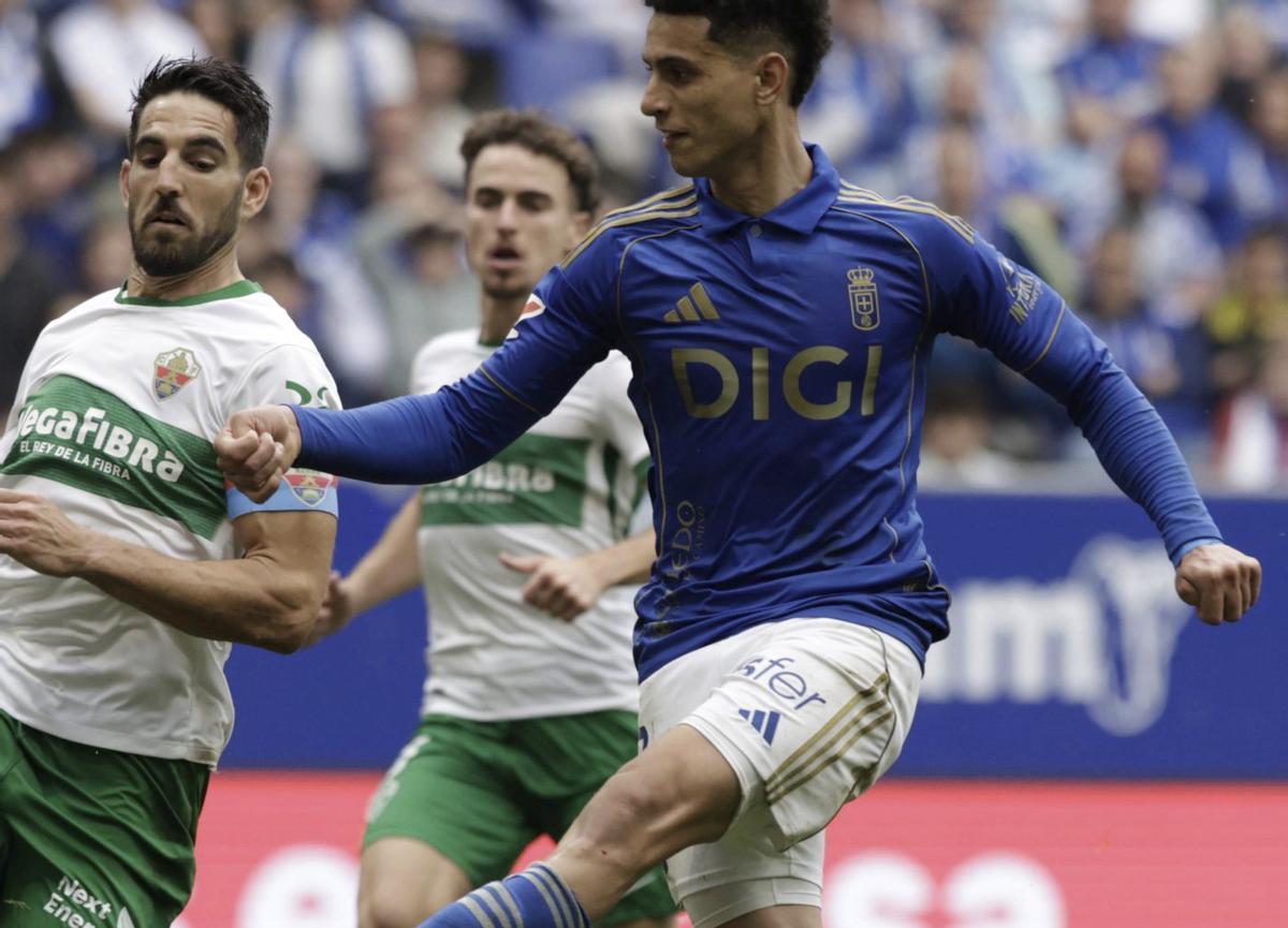 Chaira, en el momento del gol ante el Elche.