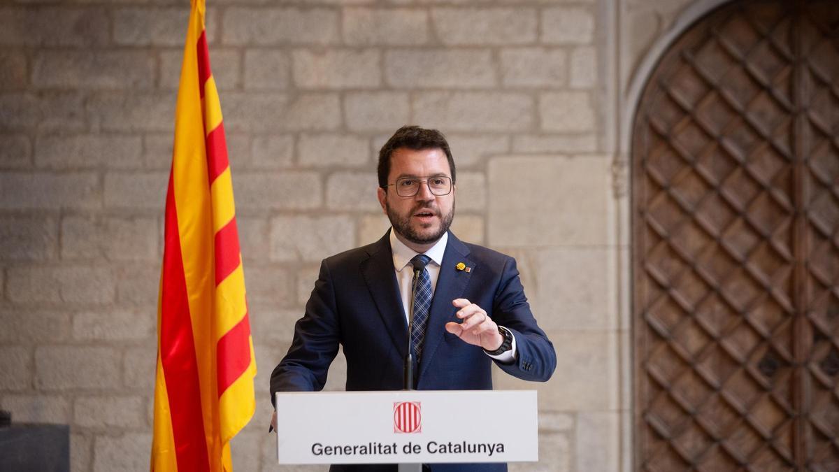 El presidente de la Generalitat, Pere Aragonès