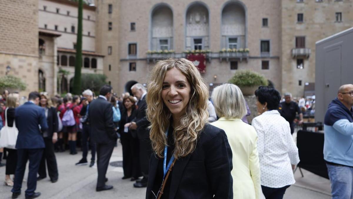Elia Torotolero, aquest dimecres al matí davant de l'abadia