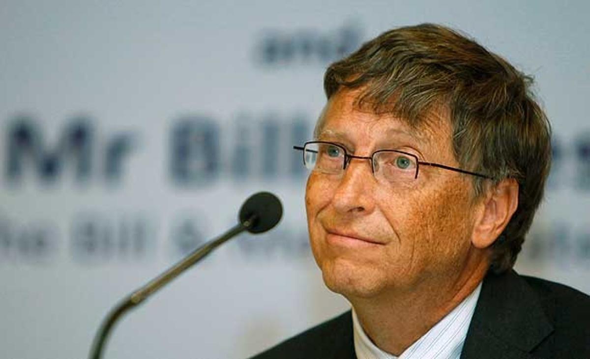 El fundador de Microsoft, Bill Gates, assisteix a una conferència de premsa en ocasió del Dia Mundial de la Tuberculosi, a Nova Delhi (Índia).