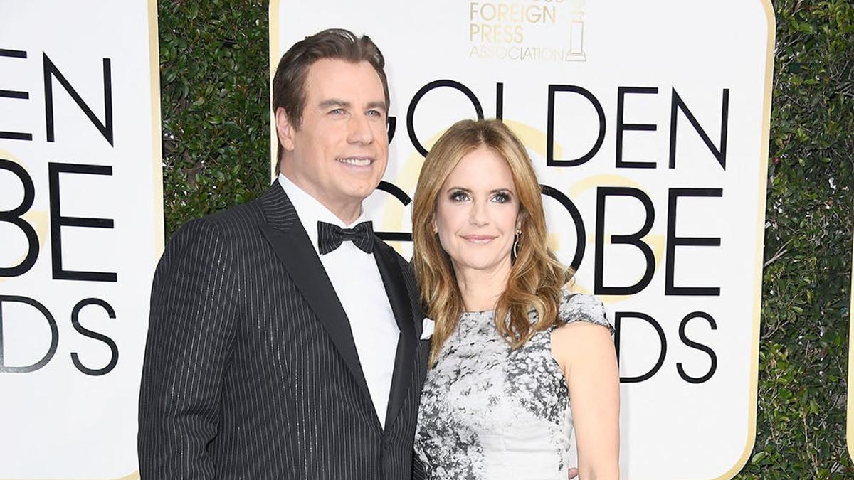 Globos de Oro 2017: el señor que se hace llamar John Travolta y su mujer, Kelly Preston