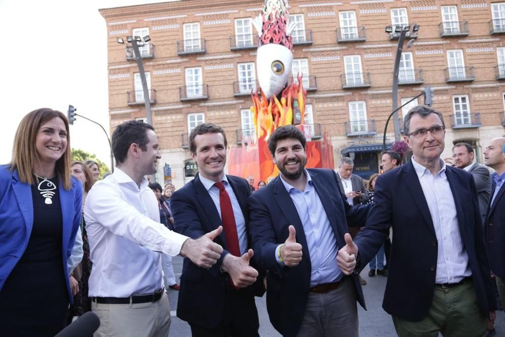 Pablo Casado visita las barracas de Murcia