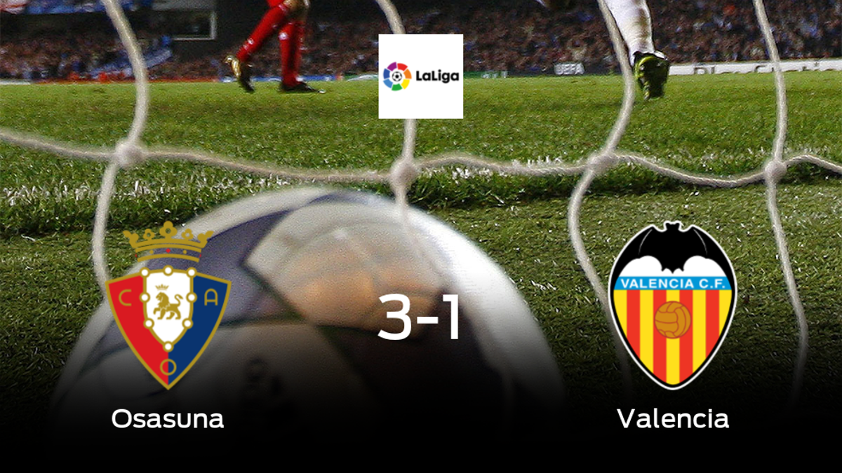 Osasuna se queda con los tres puntos frente al Valencia (3-1)