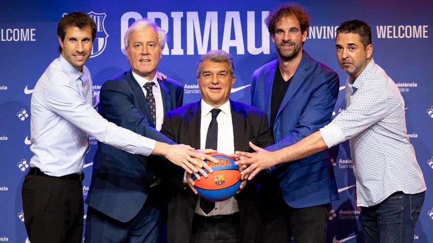 Roger Grimau, presentado oficialmente como nuevo entrenador del primer equipo del Barça de baloncesto