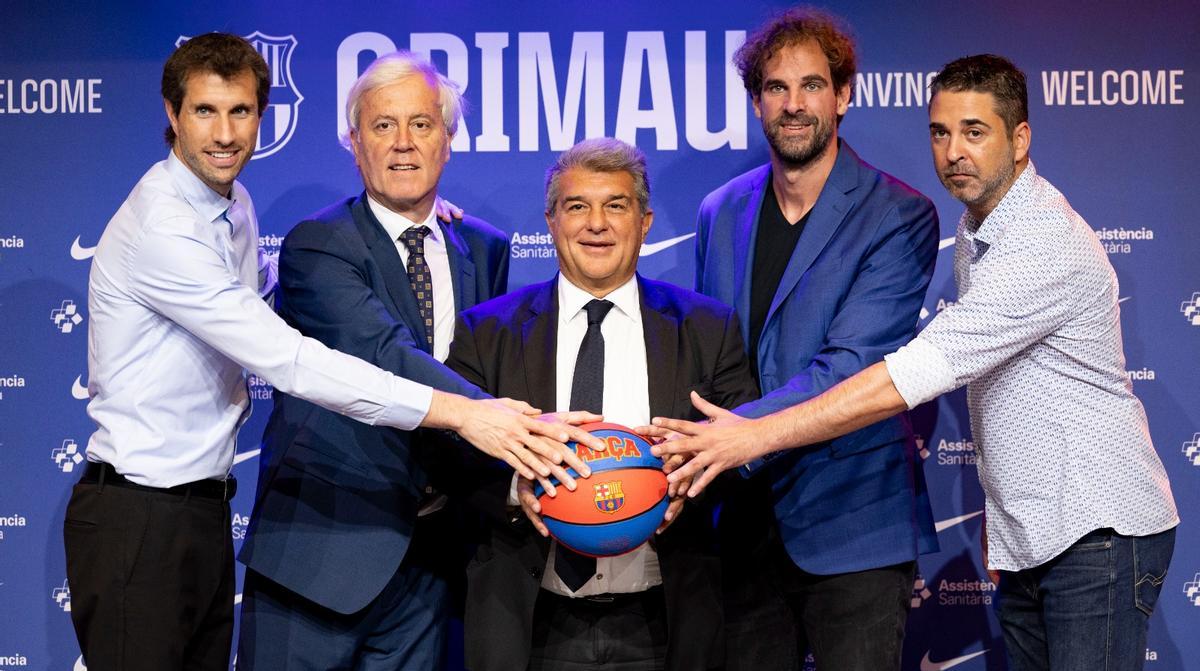 Roger Grimau, presentado oficialmente como nuevo entrenador del primer equipo del Barça de baloncesto