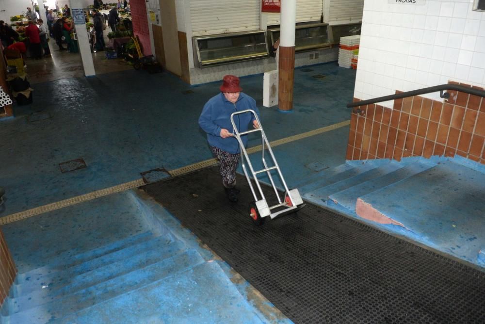 Obras en la plaza de abastos de Vilagarcía