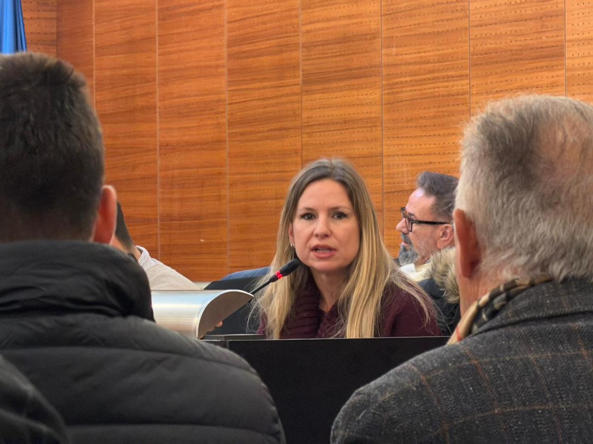 La edil de Hacienda y de Ocupación de Vía Pública, Isabel Domínguez, en el pleno