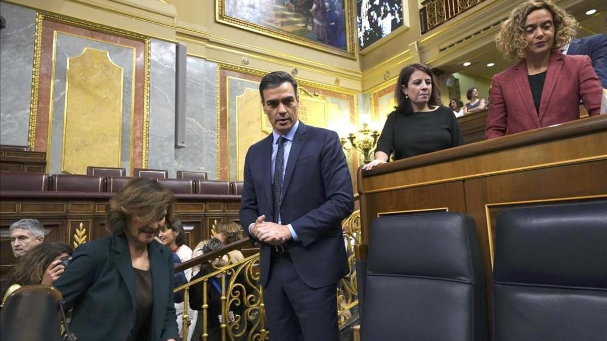 Pedro Sánchez, en la sesión de constitución de las Cortes