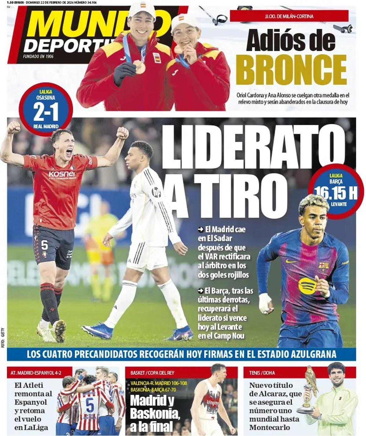 Las portadas de la prensa deportiva de hoy