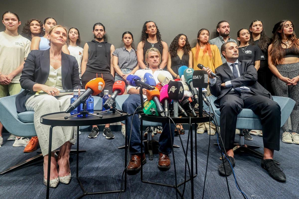 El productor musical Nacho Cano ofrece declaraciones a los medios, a 9 de julio de 2024, en Madrid