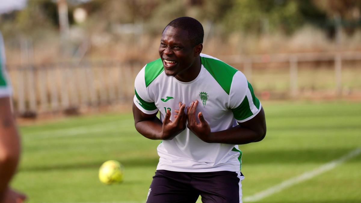 Frank Fomeyem, en un entrenamiento.