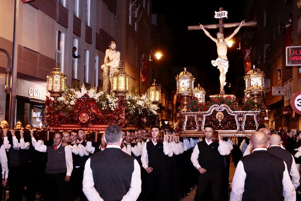 Imágenes del encuentro de las tres imágenes de la Archicofradía del Cristo de la Sangre de Lorca