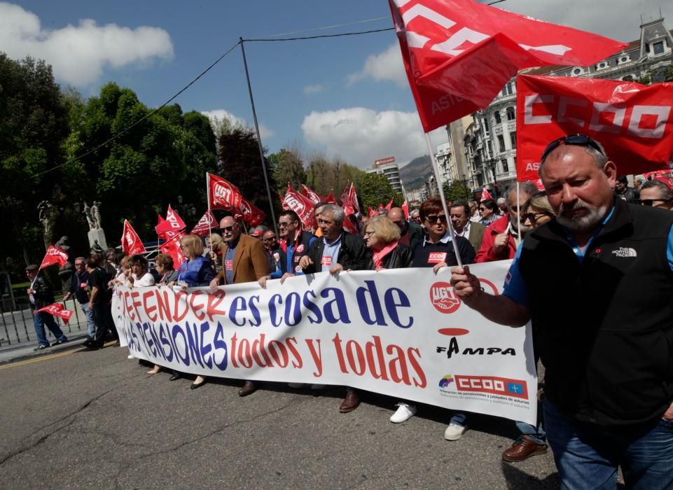 Manifestación de los pensionistas en Oviedo