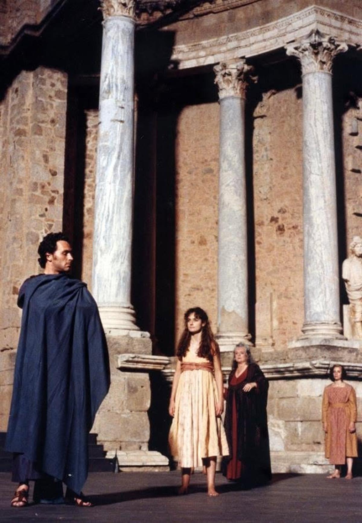 José Coronado como Ulises en 'Hécuba' en el Teatro Romano de Mérida.