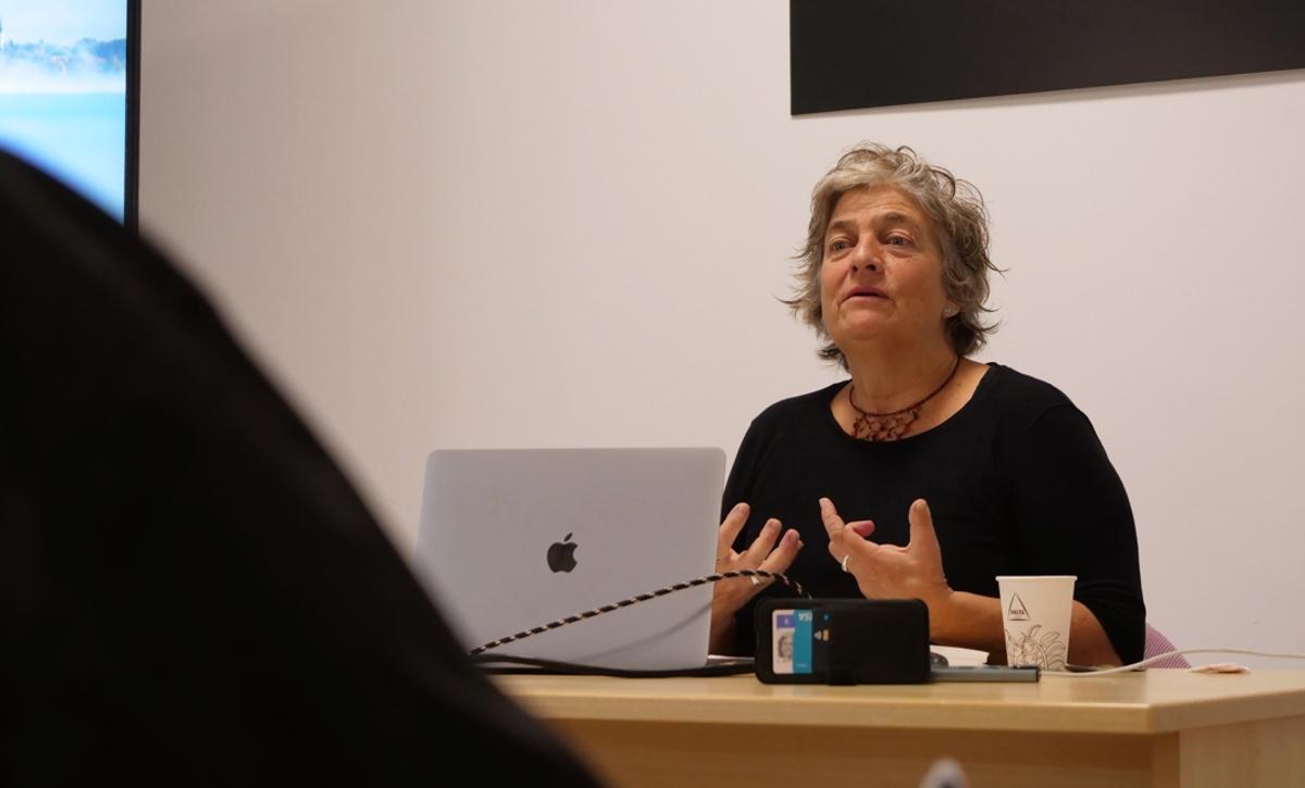 La compositora Eva Gancedo, ganadora de un Goya por la banda sonora de «La buena estrella», este lunes en la Residencia del FICBueu