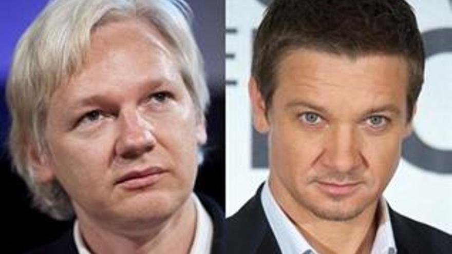 Julian Assange y Jeremy Renner.