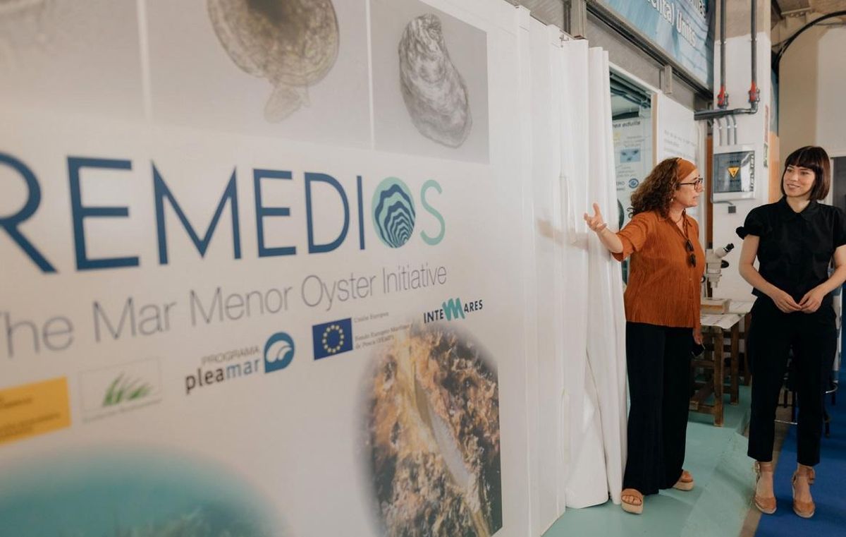 La ministra de Ciencia, Diana Morant, visitando el proyecto