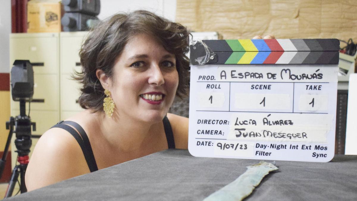 La actriz y directora Lucía Álvarez, directora del documental "A espada de Mouruás".