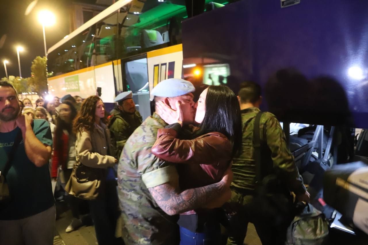La llegada de los militares de la BRI X desde el Líbano