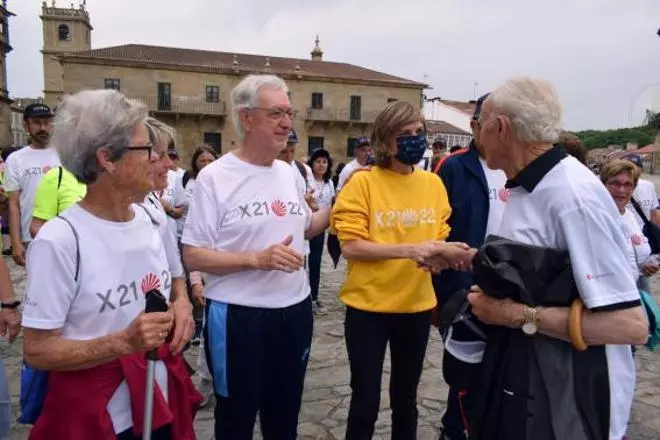 Un hombre de 94 años y una mujer de 84, entre los peregrinos de Valga que concluyeron el camino