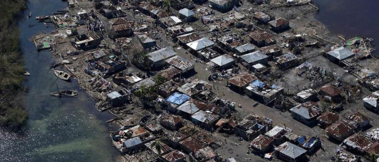 La localidad de Corail, en Haití, completamente destruida por el huracán &quot;Matthew&quot;.