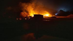 Incendio que afecta a Saint-André-de-Sorède y poblaciones cercanas del sur de Francia junto a la frontera con España.