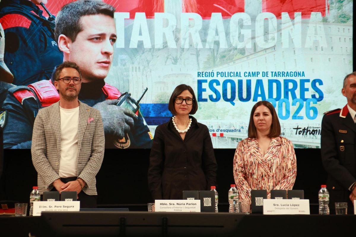 La consellera de Interior, Nuria Parlon, en el acto en Vila-seca (Tarragonès).