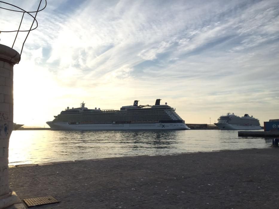 Hasta siete buques coinciden en el Puerto de Málaga este miércoles, 27 de abril