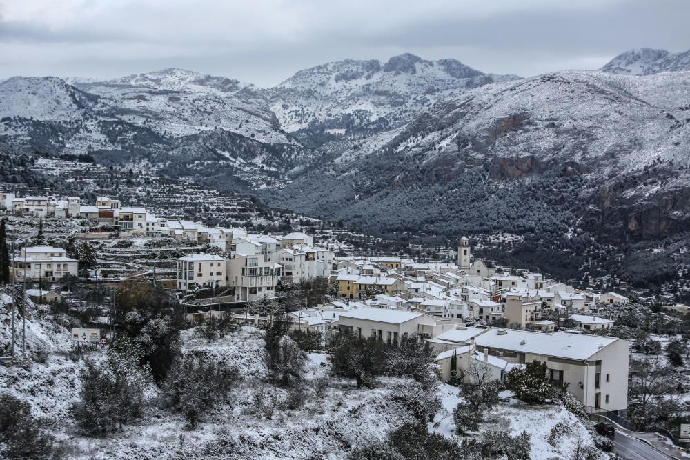 La nieve en la Marina Baixa