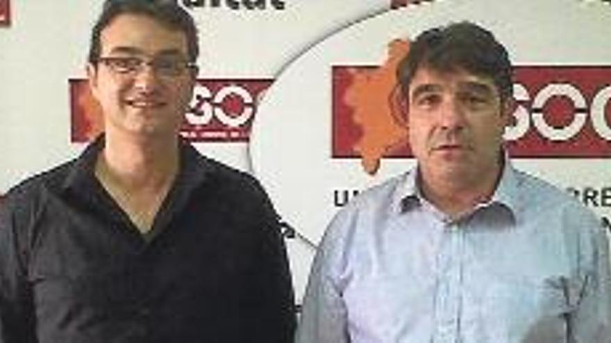 Juan Fresneda y Antonio Duarte, dirigentes de USO.