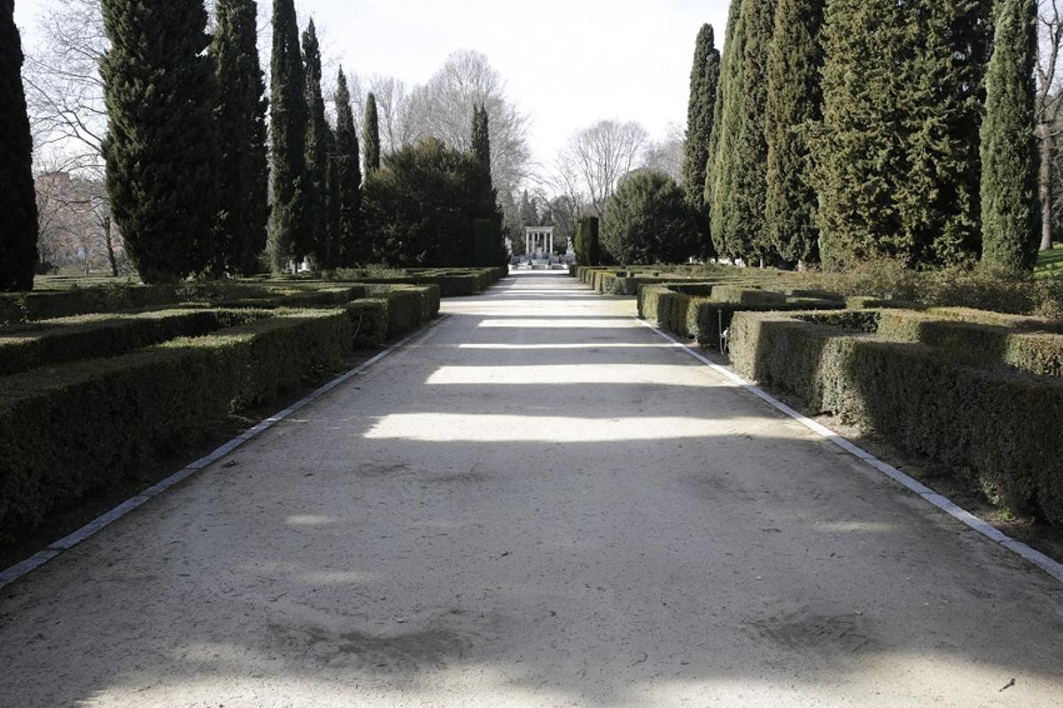 Uno de los caminos del parque, de 14 hectáreas.