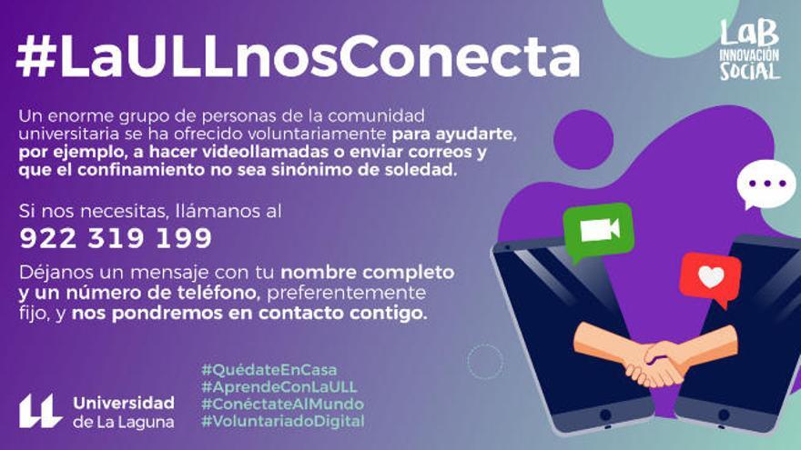 Voluntarios de la ULL acercan el uso de la tecnología para mitigar la desconexión