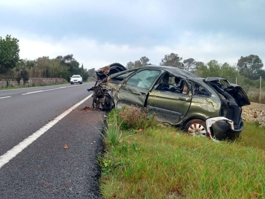 Accidente en la carretera vieja de Sineu