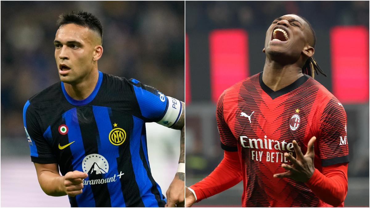 Lautaro Martínez y Rafael Leao, las estrellas de Inter y Milan