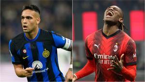 Lautaro Martínez y Rafael Leao, las estrellas de Inter y Milan