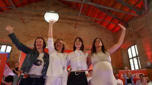 VLC. Mitin cierre de campaña elecciones europeas PSOE, Morant, Pajin, Sandra Gomez y Pilar Alegría. EE . 9J . ELECCIONES EUROPEAS . CIERRE DE CAMPAÑA ELECTORAL DEL PSPV-PSOE