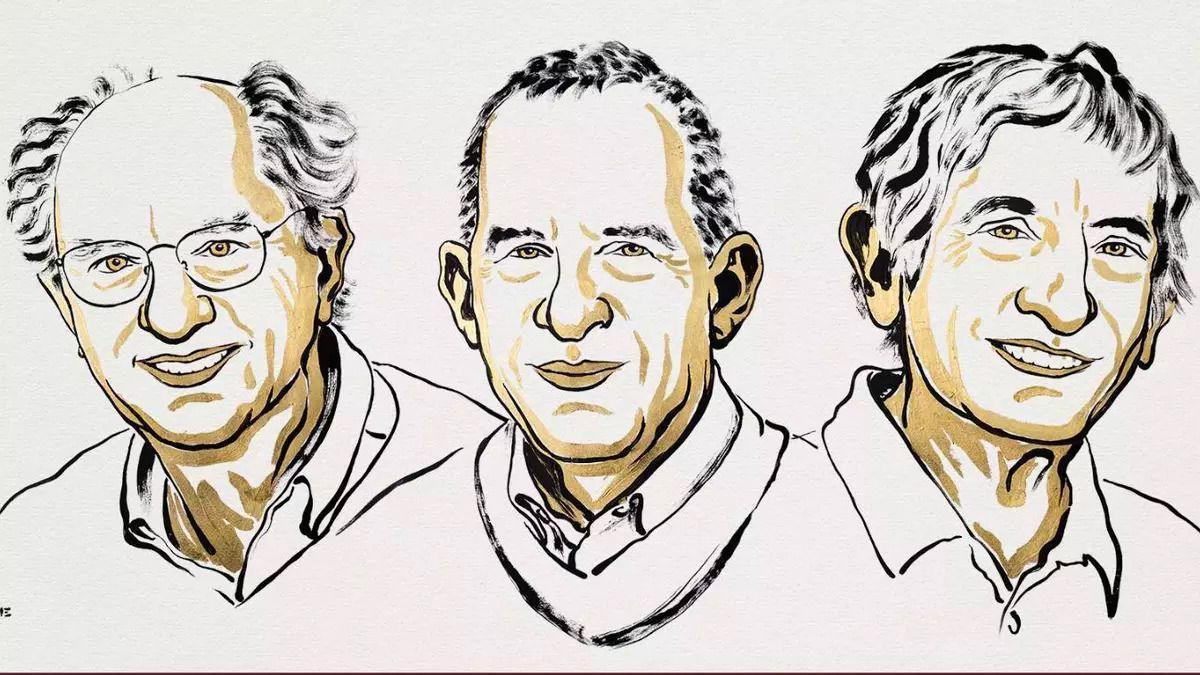 Los galardonados con el Nobel de Física 2025: de izquierda a derecha, John Clarke, Michel H. Devoret y John M. Martinis.