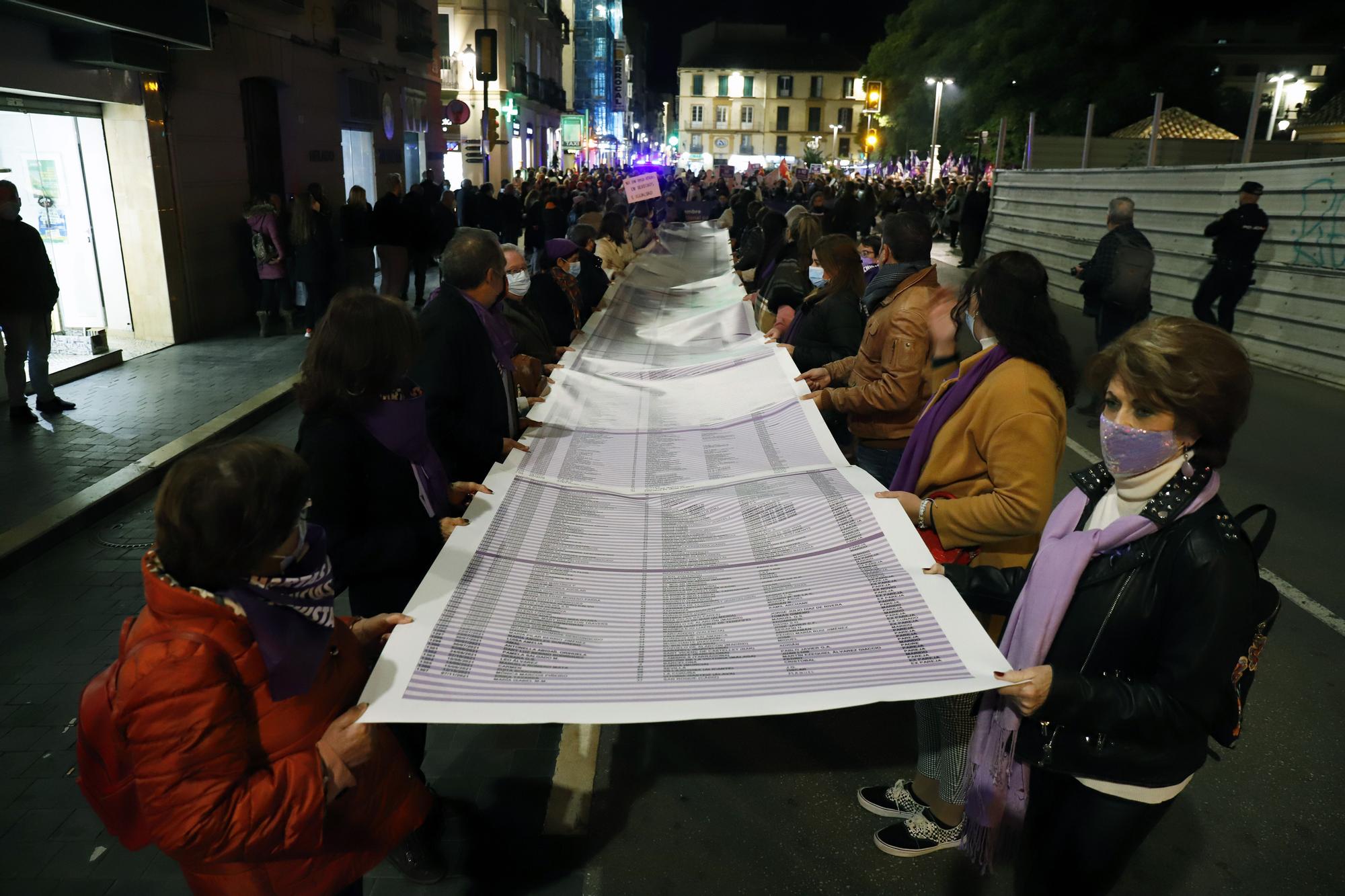 Manifestación del 25N contra la violencia machista en Málaga