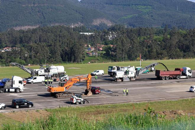 Comienzan las obras en la pista del aeropuerto de Vigo