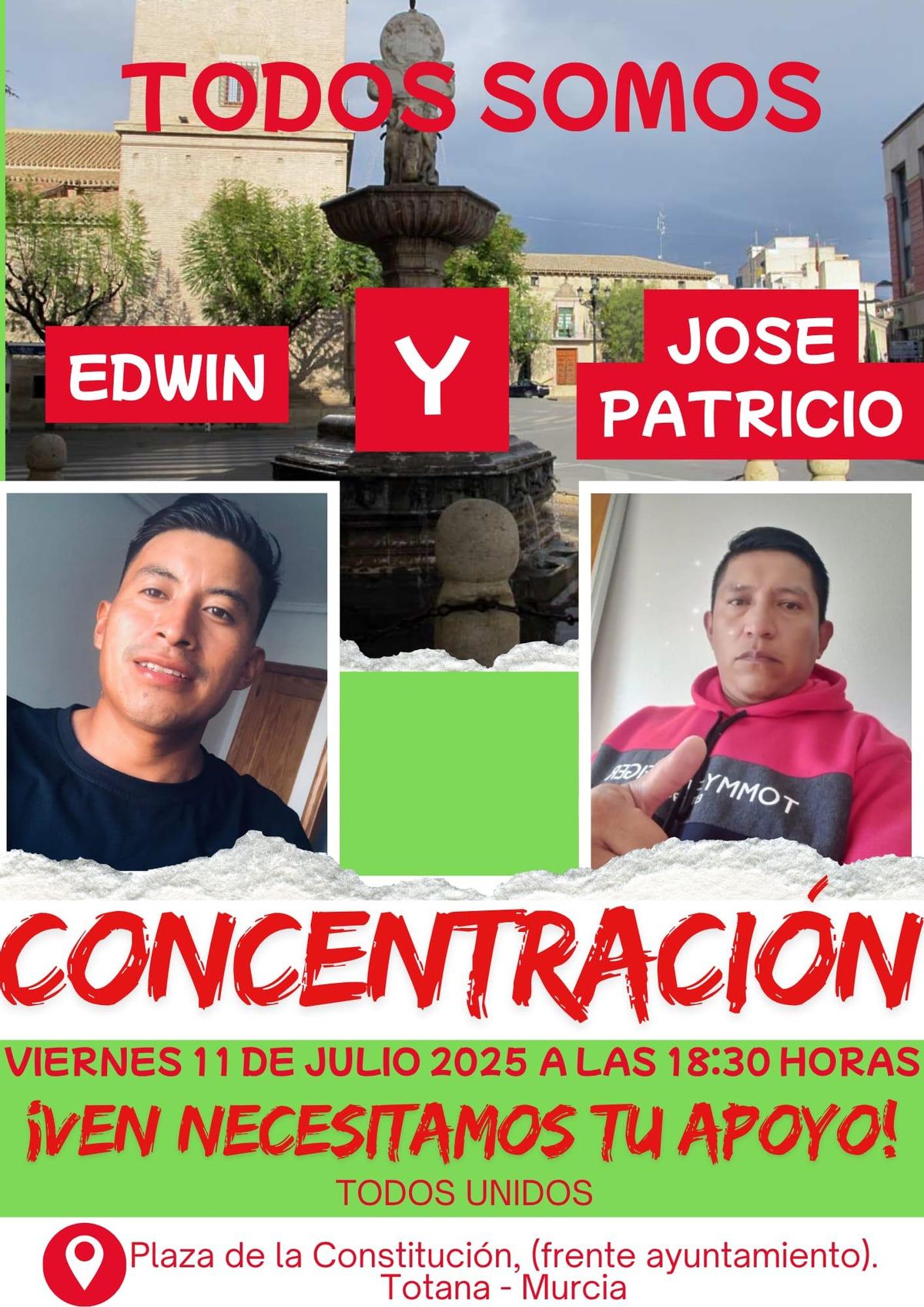 Cartel de la búsqueda de Edwin y Jose Patricio