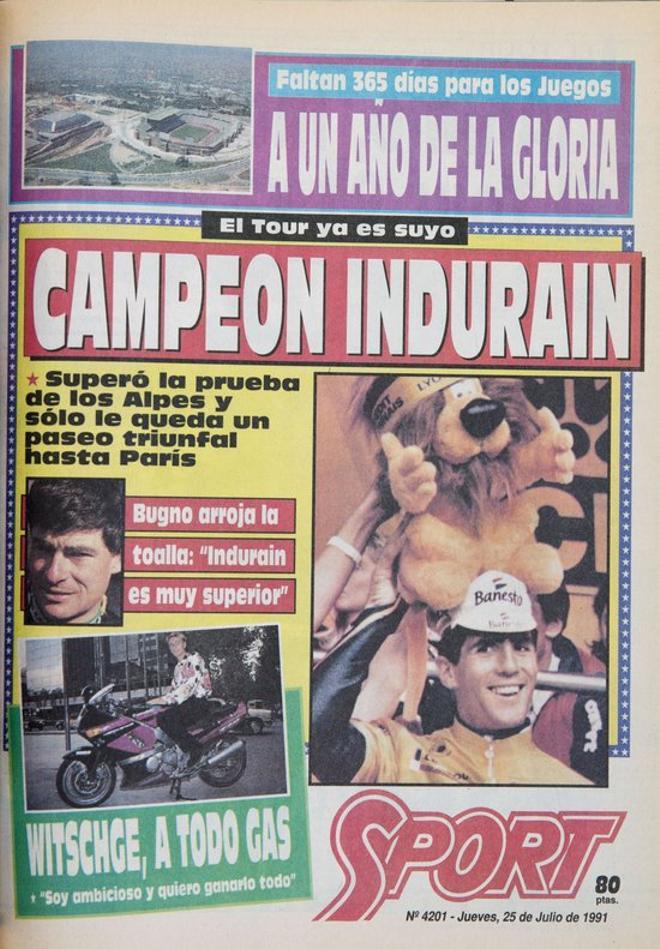 1991 - Indurain certificaba su triunfo en el Tour de Francia
