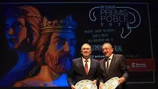 Vila-real reconoce las trayectorias de Manuel Rubert y Miguel Carda con la entrega de los Premis Poble