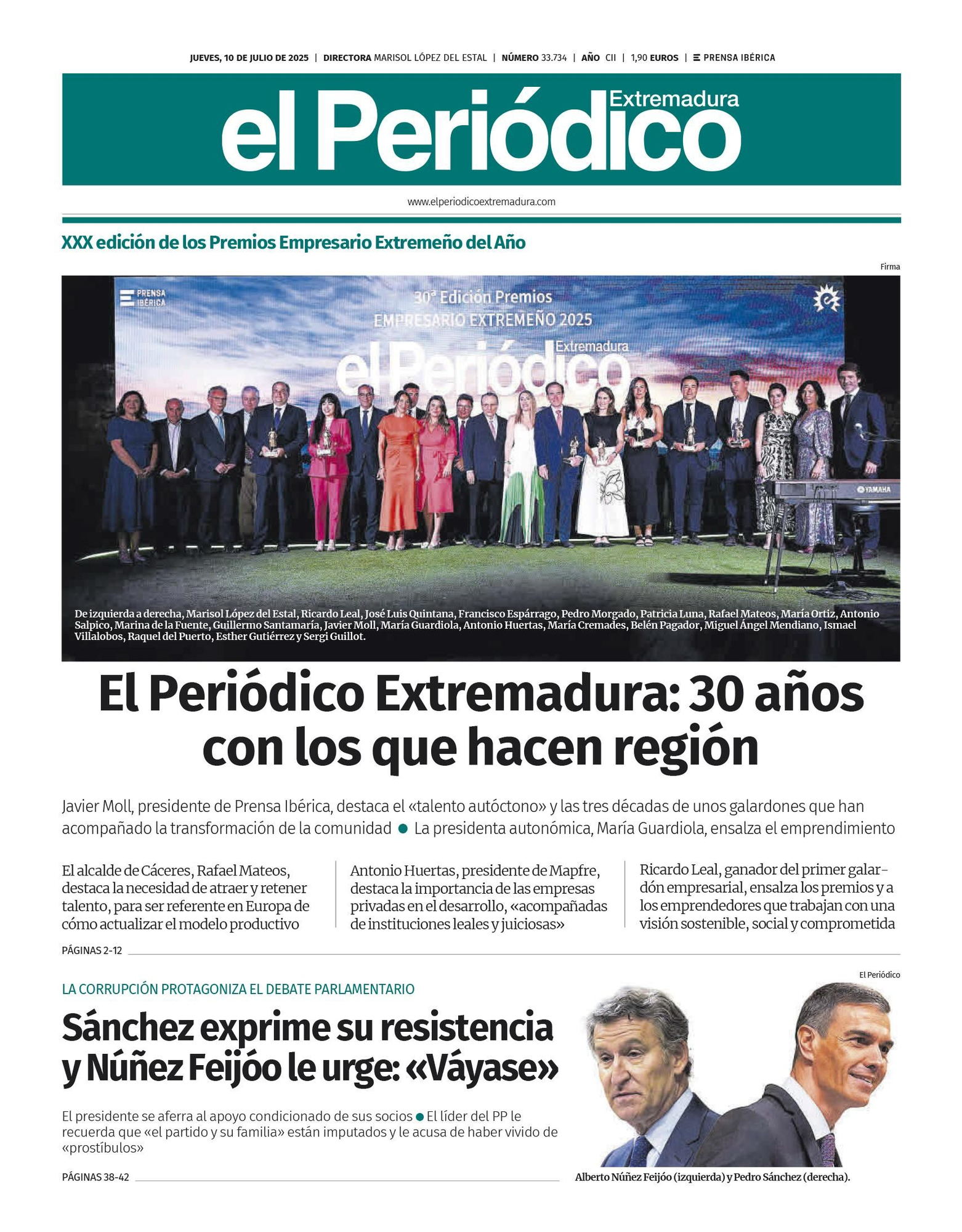 Consulta la portada correspondiente al día 10 de julio de 2025
