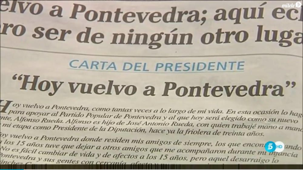 "Amplio eco nacional de la carta de Rajoy a los pontevedreses a través de FARO