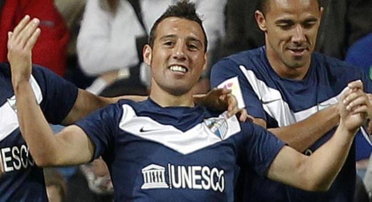 Cazorla celebra un gol marcat al Madrid al Bernabéu, el mes de març passat.