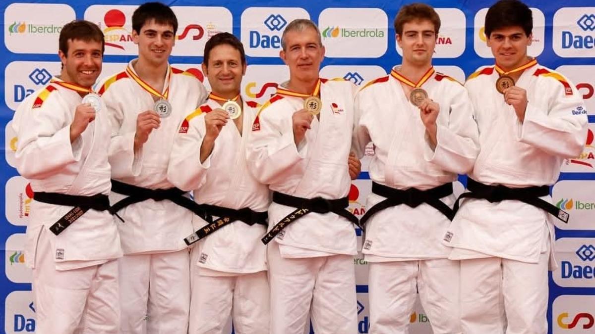 Los medallistas extremeños en Pinto.