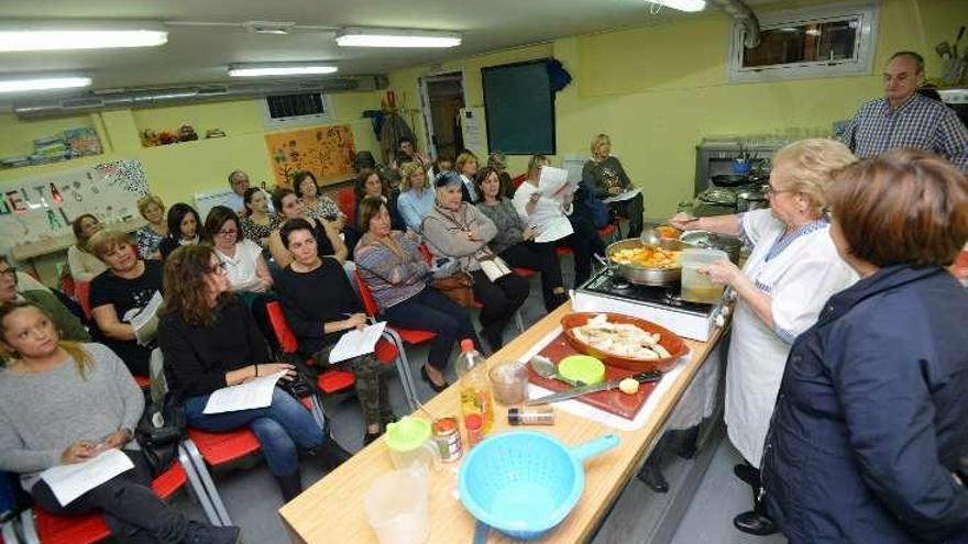 Curso de cocina ayer en la Casa Rosada. // G.S.